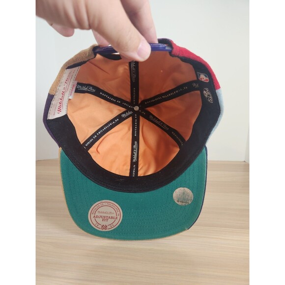 BROOKLYN NETS HAT MITCHELL & NESS NBA CRAZE‎ CUT  SNAPBACK CAP SUEDE RARE - Picture 5 of 8